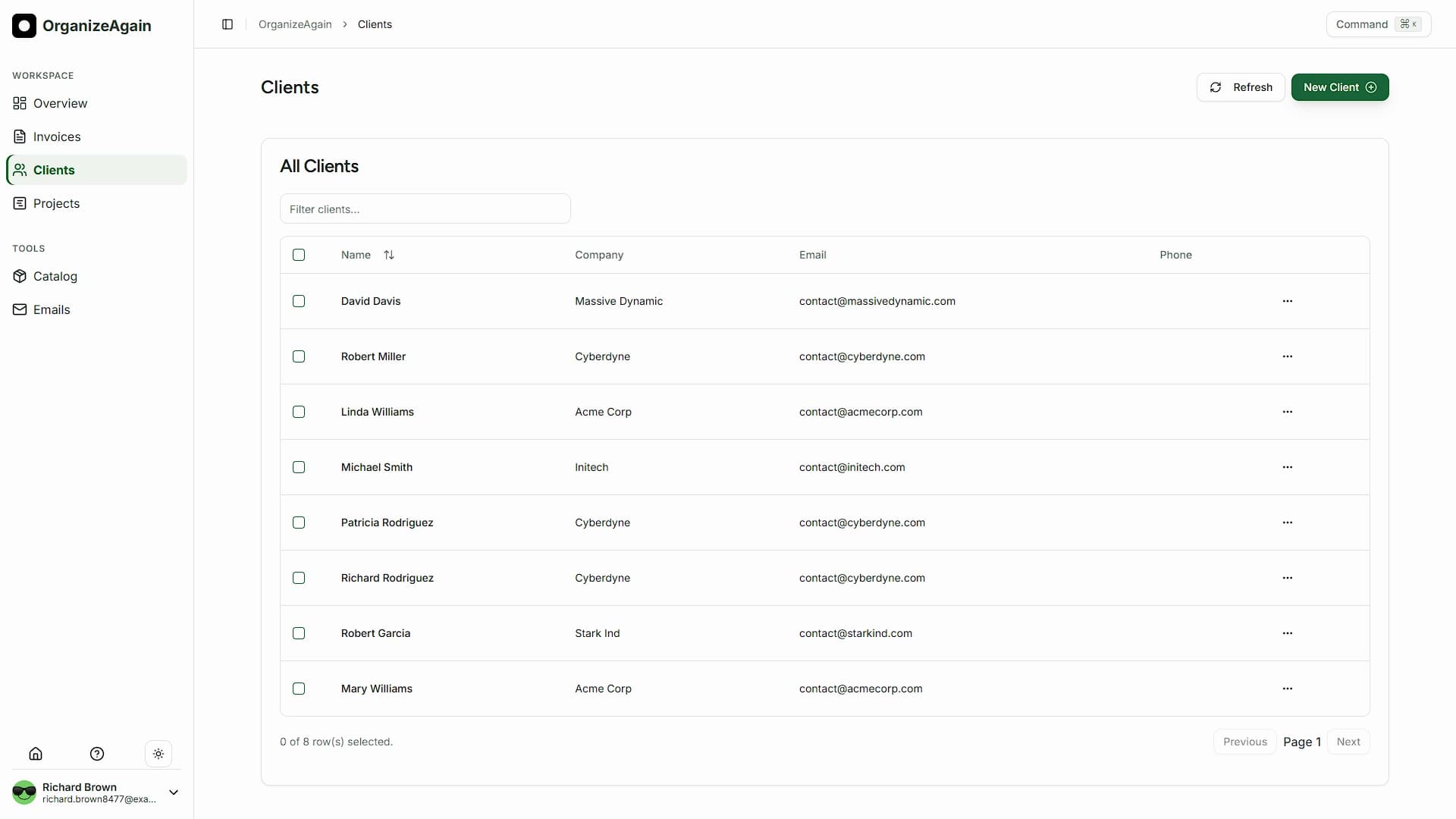 Client management overview